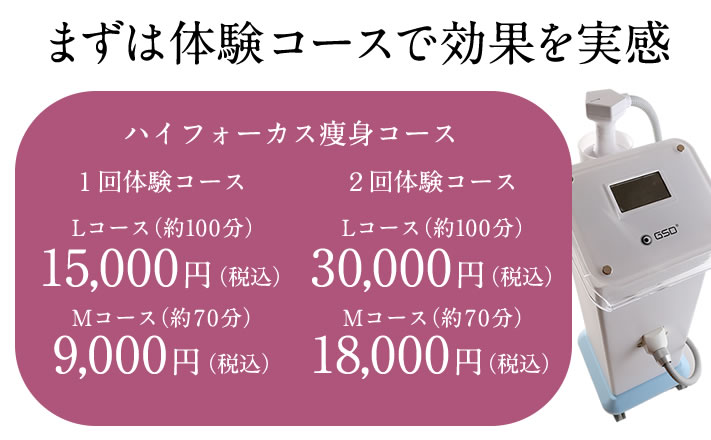 まずはハイフォーカスコース体験コースで効果を実感